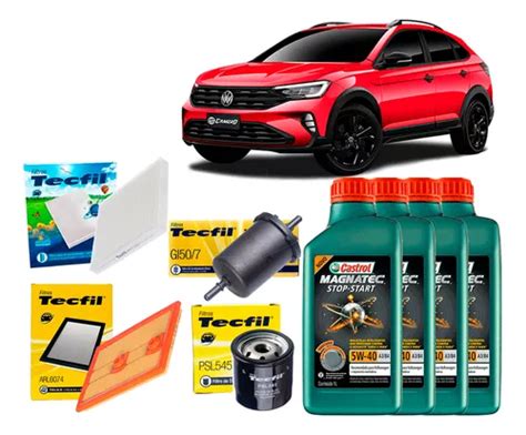 Kit Revisão Óleo 5w40 Vw Nivus 1 0 Tsi 2020 2021 2022 2023 Frete grátis