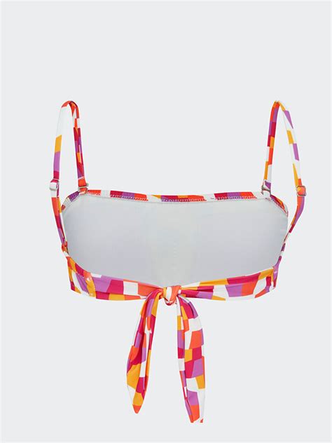 LC WAIKIKI Women S Stitched Padded Patterned Bikini Top S ET Z LTQ S ET Z LTQ LC Waikiki
