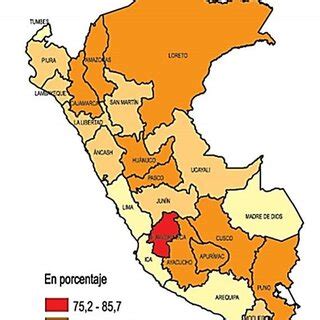 Mapa de pobreza del Perú por departamentos para el año 2007 Fuente