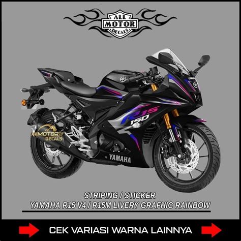 Jual Striping Yamaha R V R M Livery Grafhic Rainbow Striping