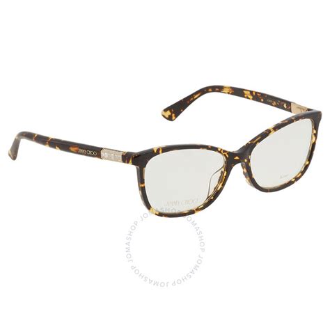 Jimmy Choo Ladies Tortoise Rectangular Eyeglass Frames Jc282 G00860055 716736287577 Eyeglasses