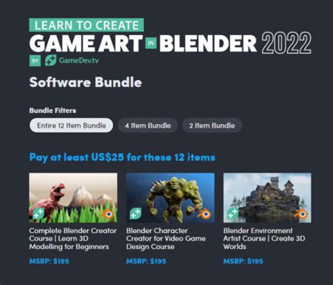 Humble Software Bundle Learn To Create Game Art In Blender Pc