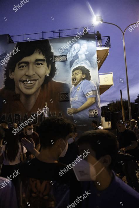 Inauguration New Mural Dedicated Diego Armando Editorial Stock Photo