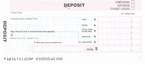 Chase Deposit Slip - Free Printable Template - CheckDeposit.io