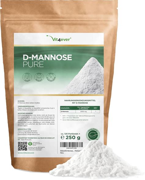 D Mannose Powder G Months Supply Pure Natural No Additives