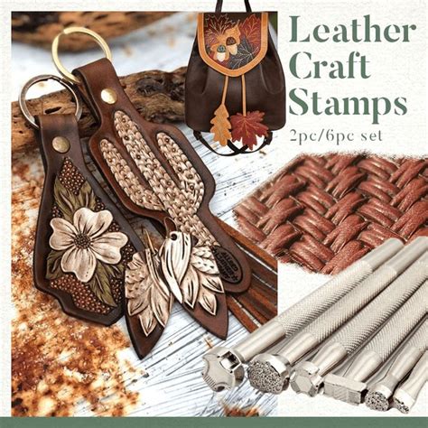 Leather Craft Stamps 2pc 6pc Set 1 And 2 Set Of 2 Leather Craft