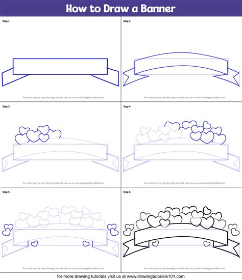 How to Draw a Banner (Everyday Objects) Step by Step ...