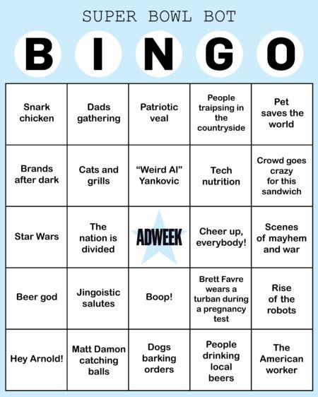 2024 Super Bowl Ads Bingo Image To U