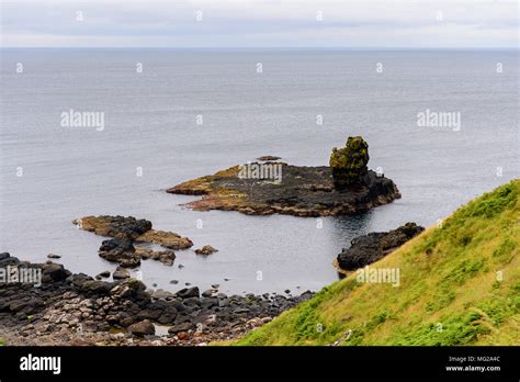 Panorama of the Giant's Causeway and Causeway Coast, the result of an ...