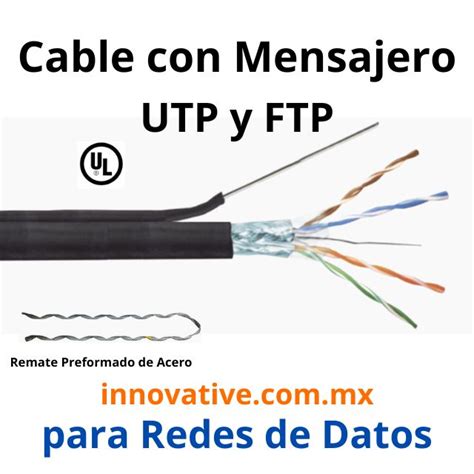 Cable Con Mensajero Utp Ftp Intemperie