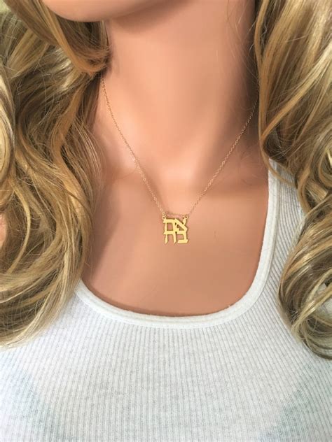 The Ahava Love Necklace Modern Gold Hebrew Love Necklace Etsy