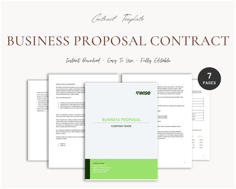 Proposal Contract Contract Template Business Proposal Template Word ...