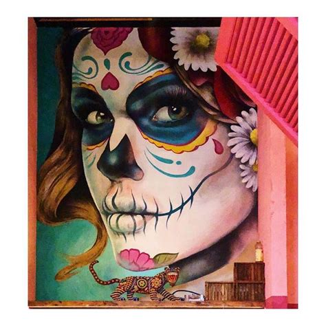 Vibrant Catrina Inspired Wall Mural in Miami