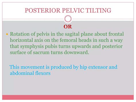 Pelvic Tilt | PPT