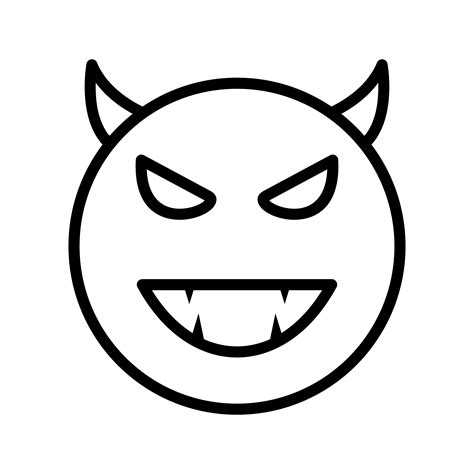 Devil Emoji Vector Icon 366705 Vector Art at Vecteezy