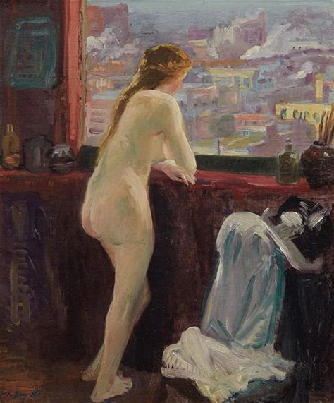 Nude At Window Over Greenwich Village C 1913 John French Sloan