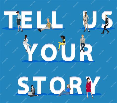 Premium Vector People On Tell Us Your Story For Web Mobile App