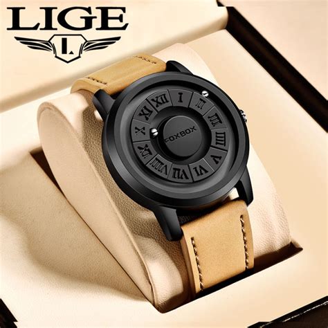 Lige Brand Foxbox Jam Tangan Lelaki Original Luxury Dual Display Sport