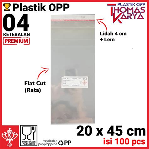 Jual Plastik Opp Lem X Tebal Isi Kantong Bening Packing Dupa