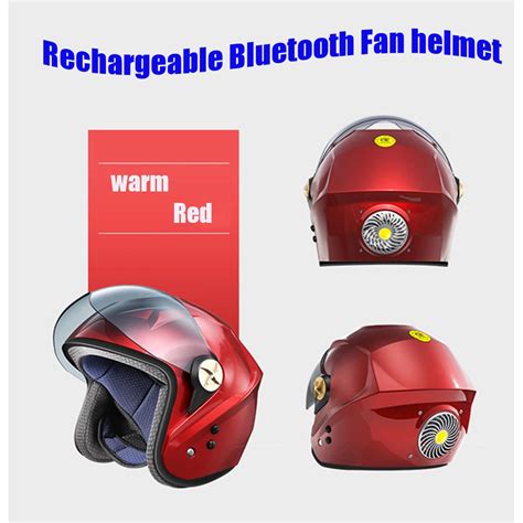 Motorcycle Bluetooth Fan Helmets Abs Solar Smart Charging Helmet Music