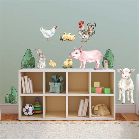 Farm Animal Wall Decals - Create Adorable Farm Animal Murals – Picture ...