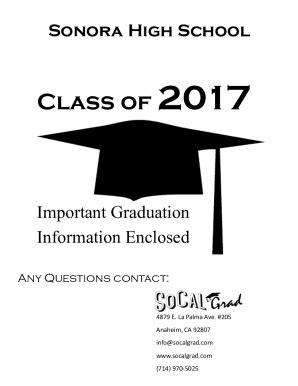 Fillable Online Graduation Announcements Signaturea Comhighsonora High