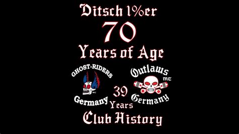 OFFOOutlaws MC Nürnberg Ditsch 1 er 70 Years of Age 39 Years of