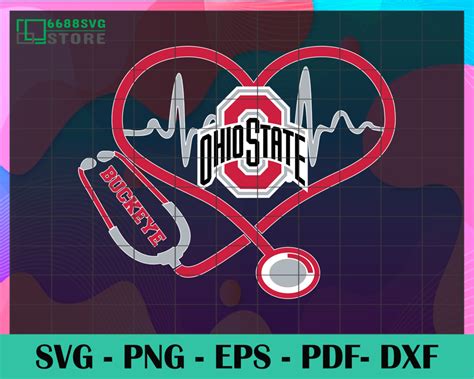 Ohio State Buckeyes Nurse Svg Buckeyes Svg Buckeyes Nurse Svg Bucke