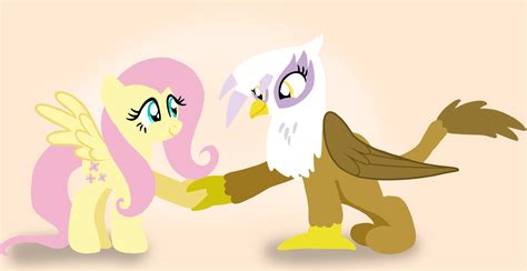 Safe Artist Mlplary Fluttershy Gilda Griffon Pegasus