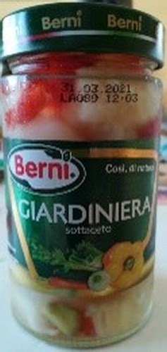 I BERNI I GIARDINIERA 310 GRMS Arkadia Foodstore Malta