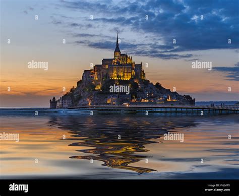 Mont Saint Michel Abbey Normandy France Stock Photo Alamy