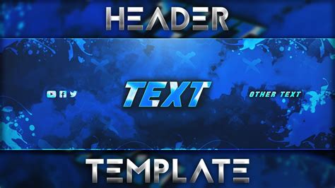 Twitter Gaming Header Template Free Download ️ Youtube