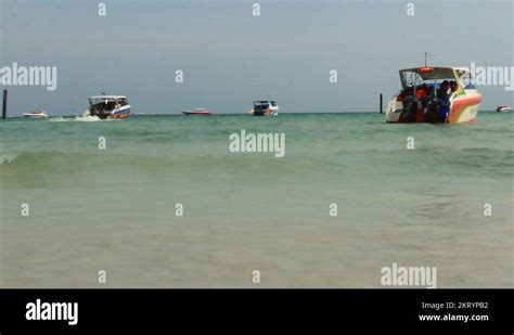 People In Beach Of Coral Island Pattaya Thailand Stock Video Footage