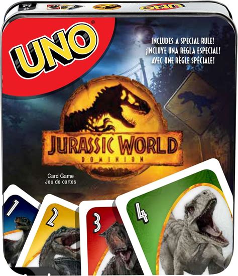 Jurassic World Toys Juego De Cartas Dominion Juego De Viaje En Lata De