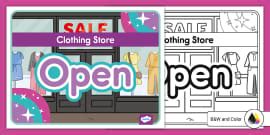 Puppet Theater Dramatic Play Open Sign Teacher Made