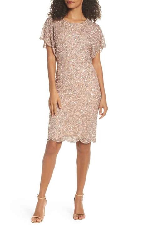 Elegant Rose Gold Cocktail Dress Juwitala