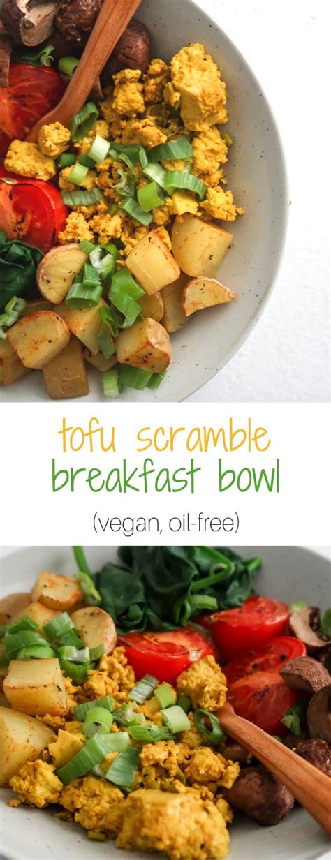 Healthy Tofu Scramble Breakfast Bowl Sarahs Vegan Guide Breakfast Bowl Vegan Vegan Recipes