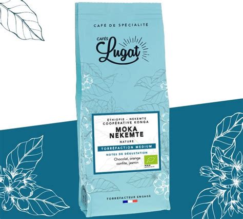 Café en grain bio Ethiopie Moka Nekemte 250g Cafés Lugat