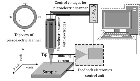 Schematic Drawing Of A Scanning Tunneling Microscope Stm Set Up