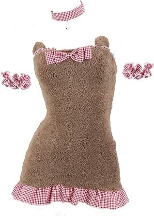 Amazon JasmyGirls Anime Lingerie Sexy Bear Cosplay Costume Kawaii