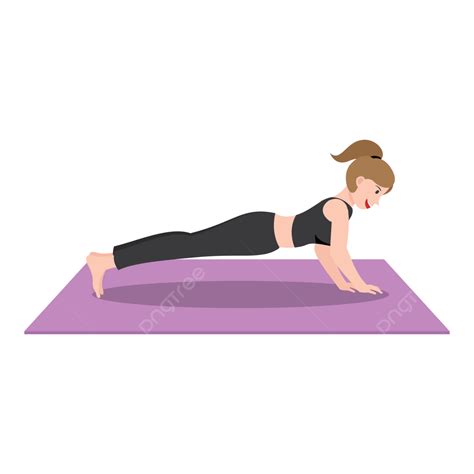 Cartoon Yoga Plank Pose Yoga Clipart Cartoon Clipart Yoga Png And