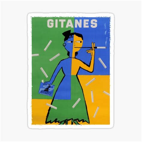 "GITANES CIGARETTES" Sticker by gaebiacra | Redbubble