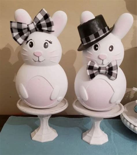 Mr Mrs Bunny In Easter Crafts Dollar Store Dollar Tree