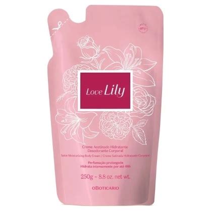 Refil Creme Acetinado Desodorante Hidratante Corporal Love Lily G