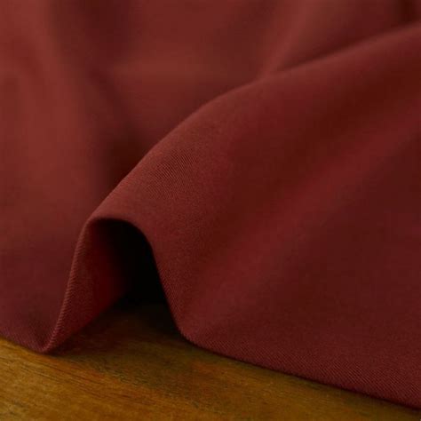 Tissu Twill Polyviscose Stretch Uni Terracotta