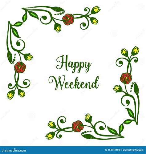 Happy Weekend Beautiful Greeting Card Background Or Banner With