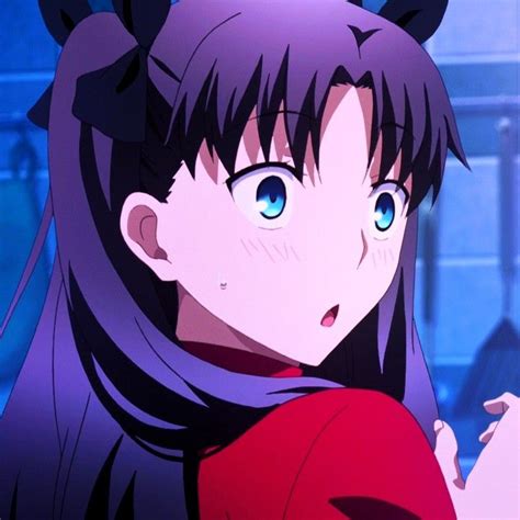 Pin di Tohsaka Rin and her faces