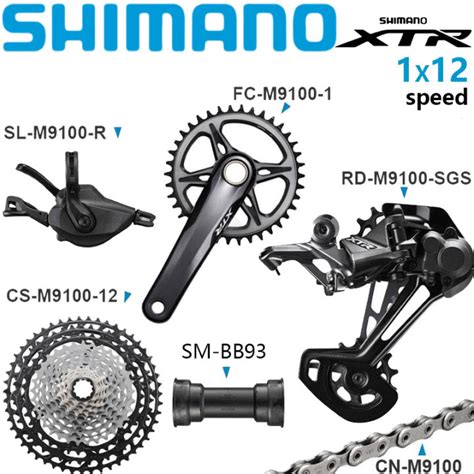 Shimano XTR M9100 Groupset 12 Speed Mountain Bicycle M9100 Crankset