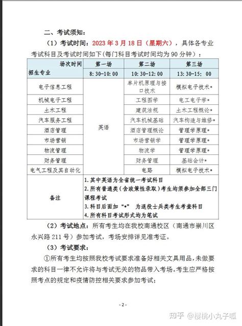 公本专转本南通理工学院2023年五年一贯制高职专转本 招生考试须知 知乎