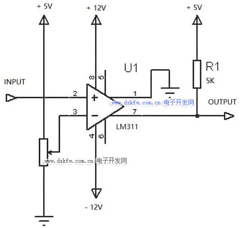 LM311电压比较器电路图案例漏水气体检测灯光控制等